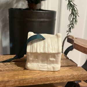 Belleek Ireland Annual Shamrock Cottage Bell Christmas Ornament